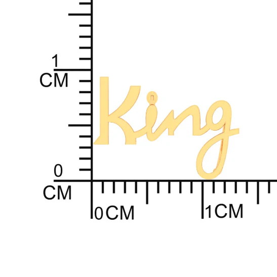 18k Radiant Gold Rakhi With King Written In English - Image 4