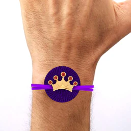 18k Regal Crown Shaped Gold Rakhi - Image 5
