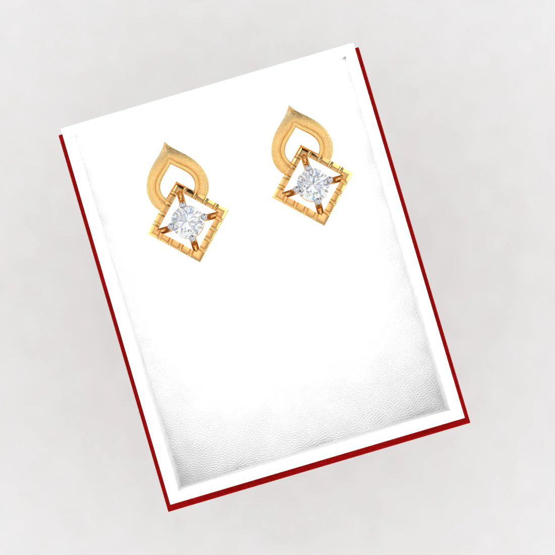 18k Retro Look Gold And Diamond Earrings - Image 6