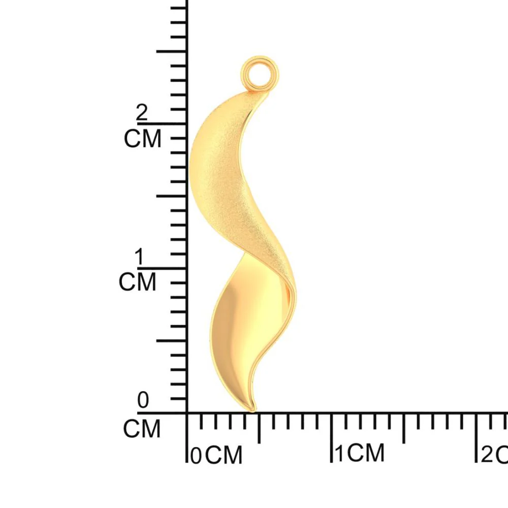 18k Simple Spiral-patterned Gold Earrings - Image 4