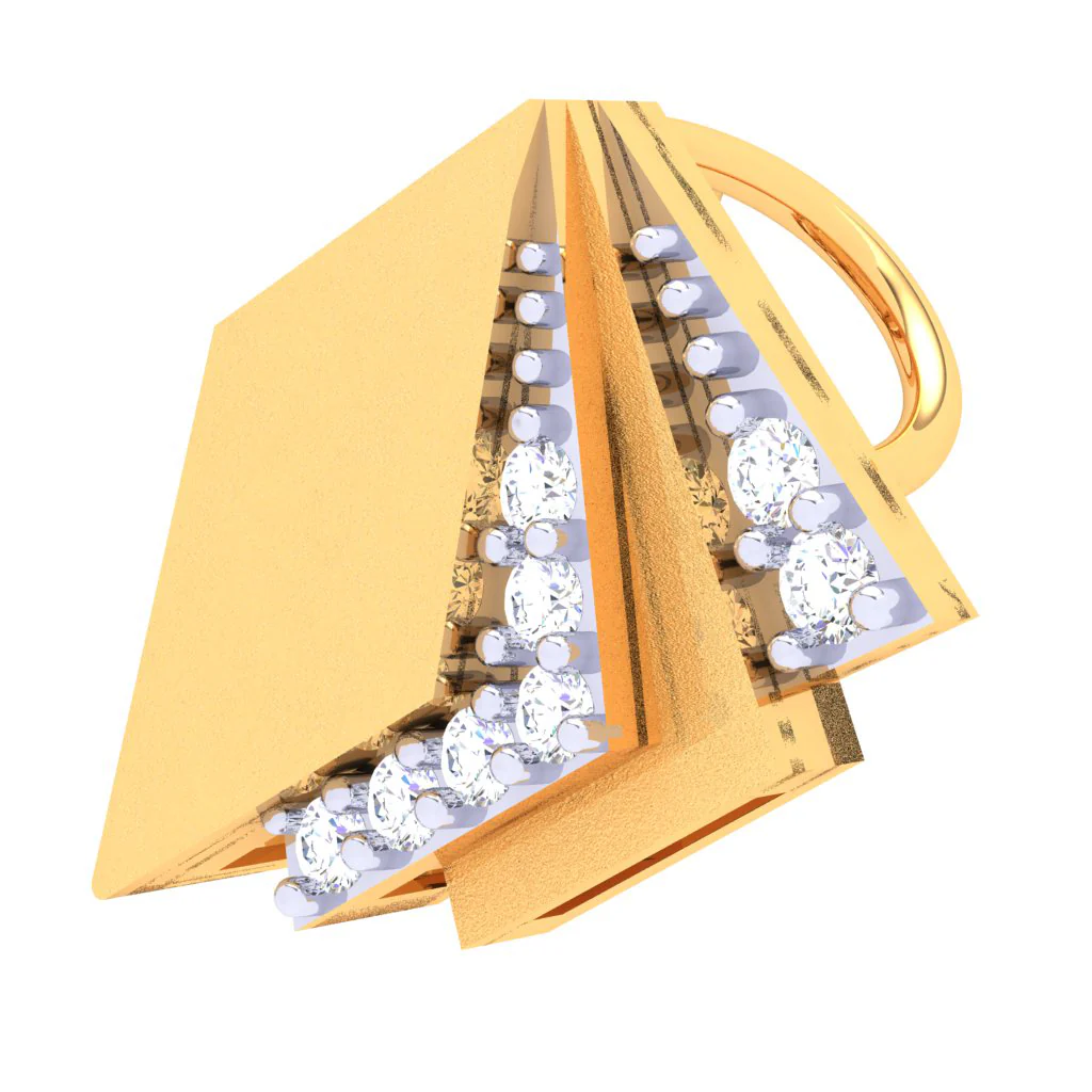 18k Sleek Book Shaped Diamond Pendant With Pages From P.c Chandra Jewellers - Image 2