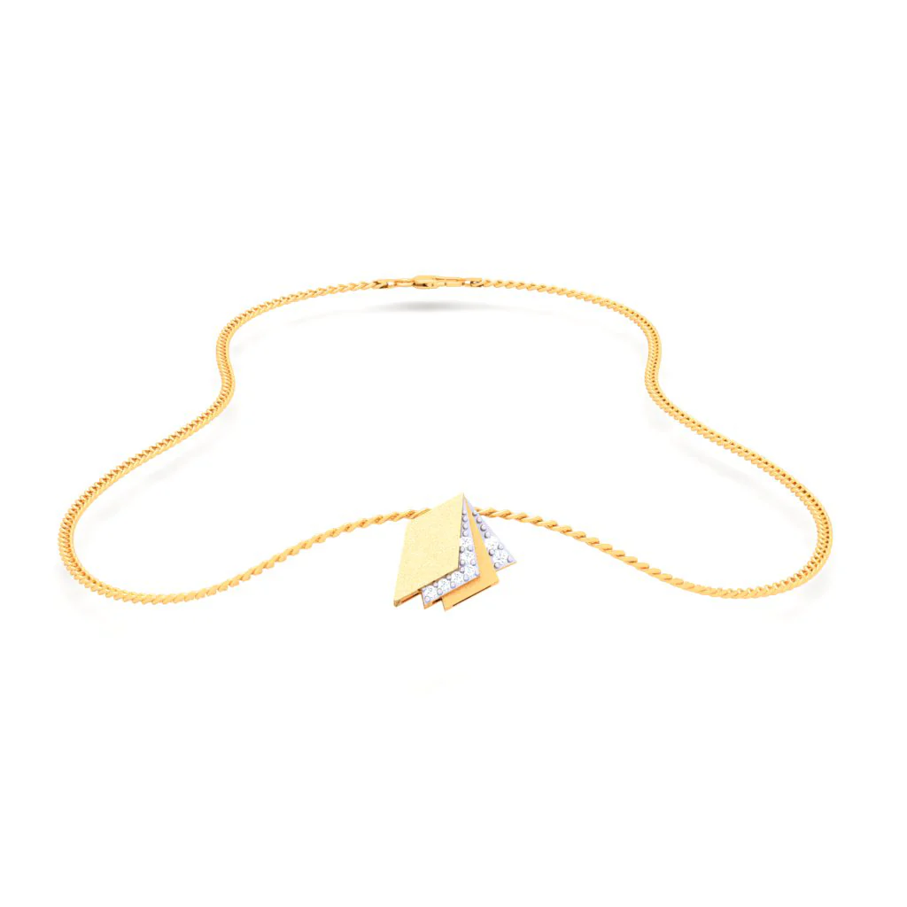 18k Sleek Book Shaped Diamond Pendant With Pages From P.c Chandra Jewellers - Image 5