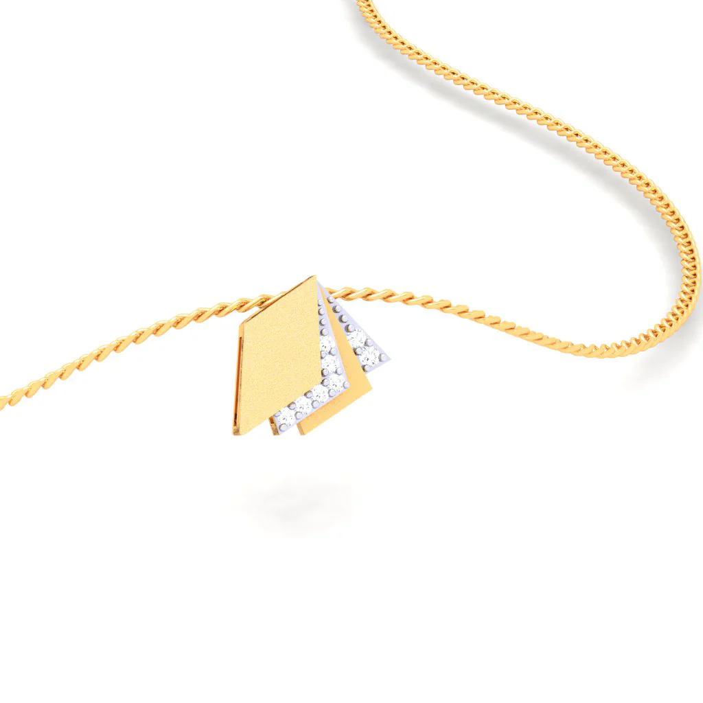 18k Sleek Book Shaped Diamond Pendant With Pages From P.c Chandra Jewellers - Image 6