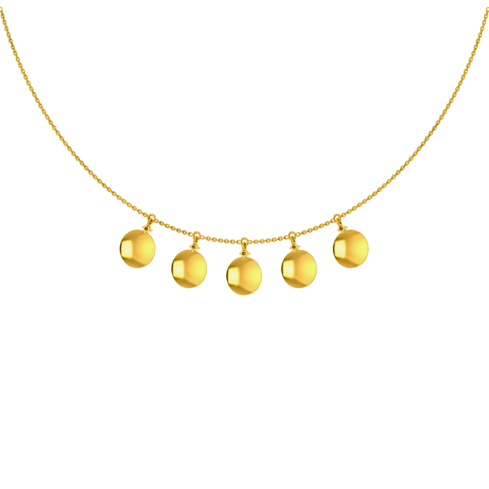 18k Sleek Diamond Gold Necklace - Image 4