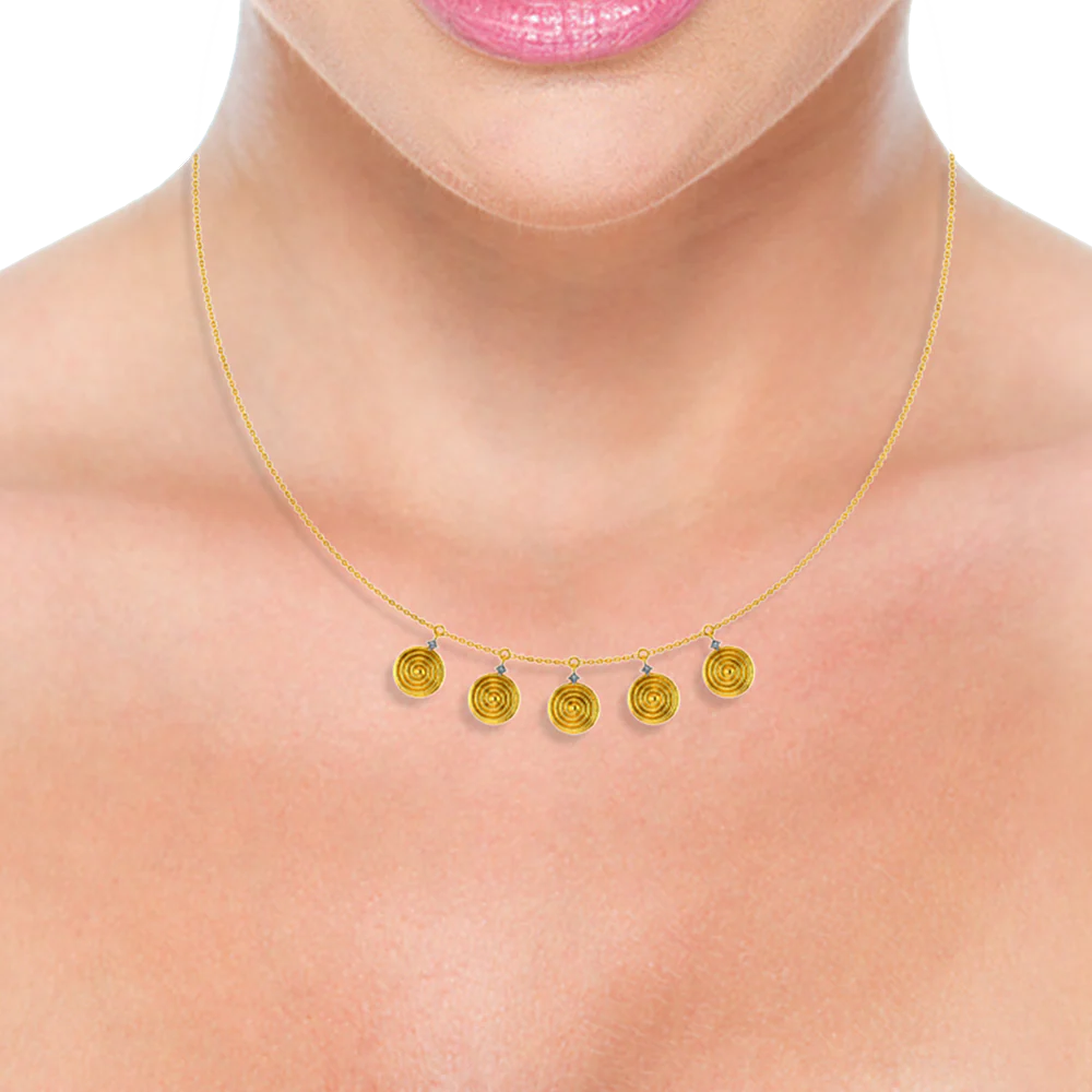 18k Sleek Diamond Gold Necklace - Image 5
