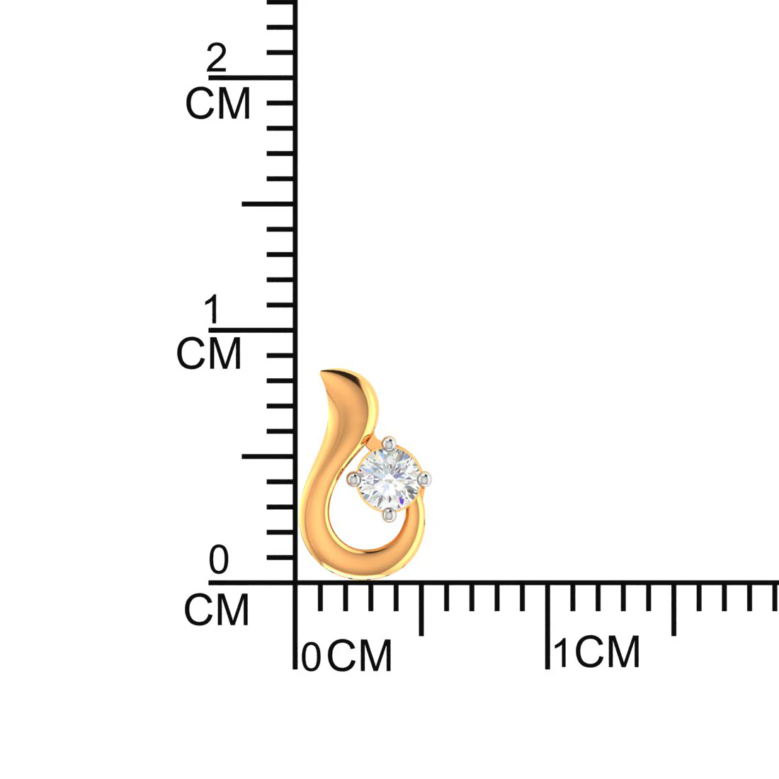 18k Unique Designed Diamond Gold Earrings - Image 4