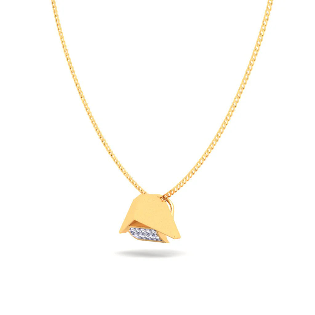18k Unique Diamond Pendant With Two Books From P.c Chandra Jewellers - Image 5