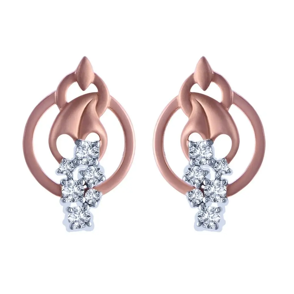 18k Unique Yellow Gold And Diamond Necklace Earrings Set - Image 12
