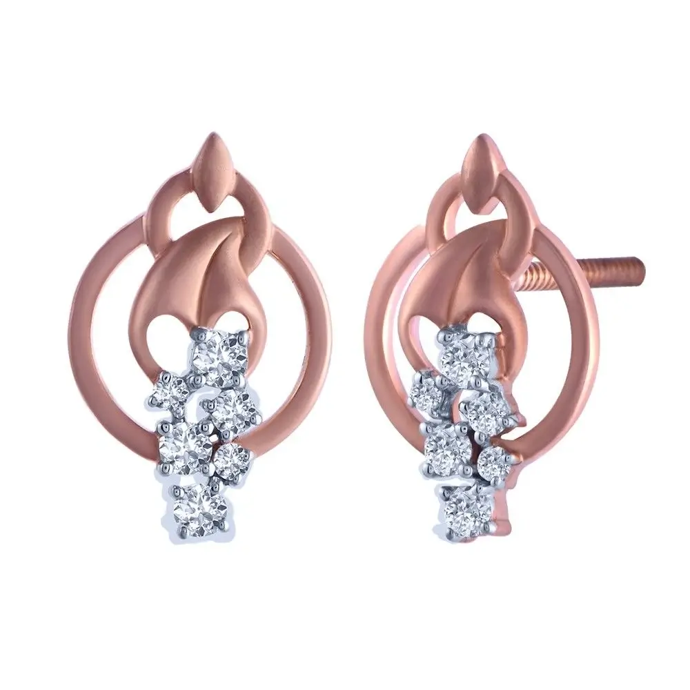 18k Unique Yellow Gold And Diamond Necklace Earrings Set - Image 14