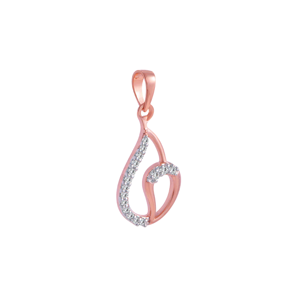 18KT (750) Rose Gold And Diamond Pendant For Women - Image 3