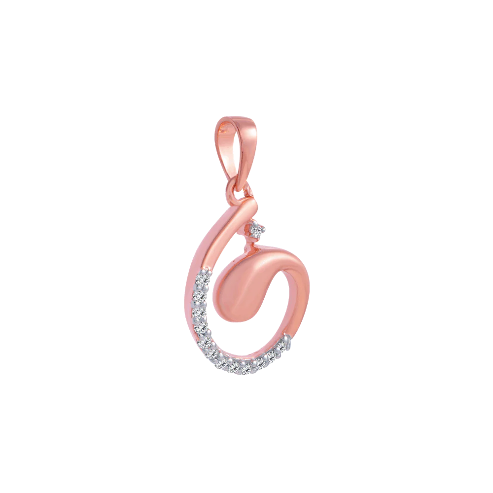 18KT (750) Rose Gold And Diamond Pendant For Women - Image 3