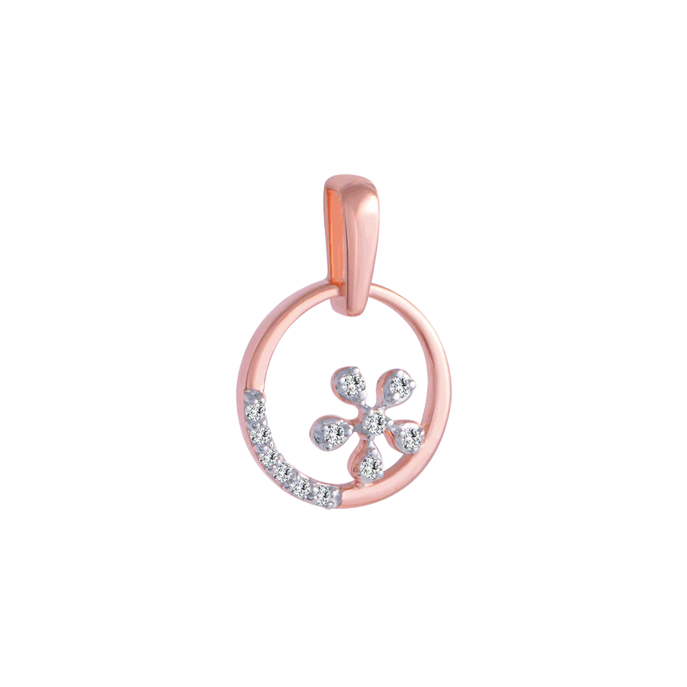 18KT (750) Rose Gold And Diamond Pendant For Women - Image 3