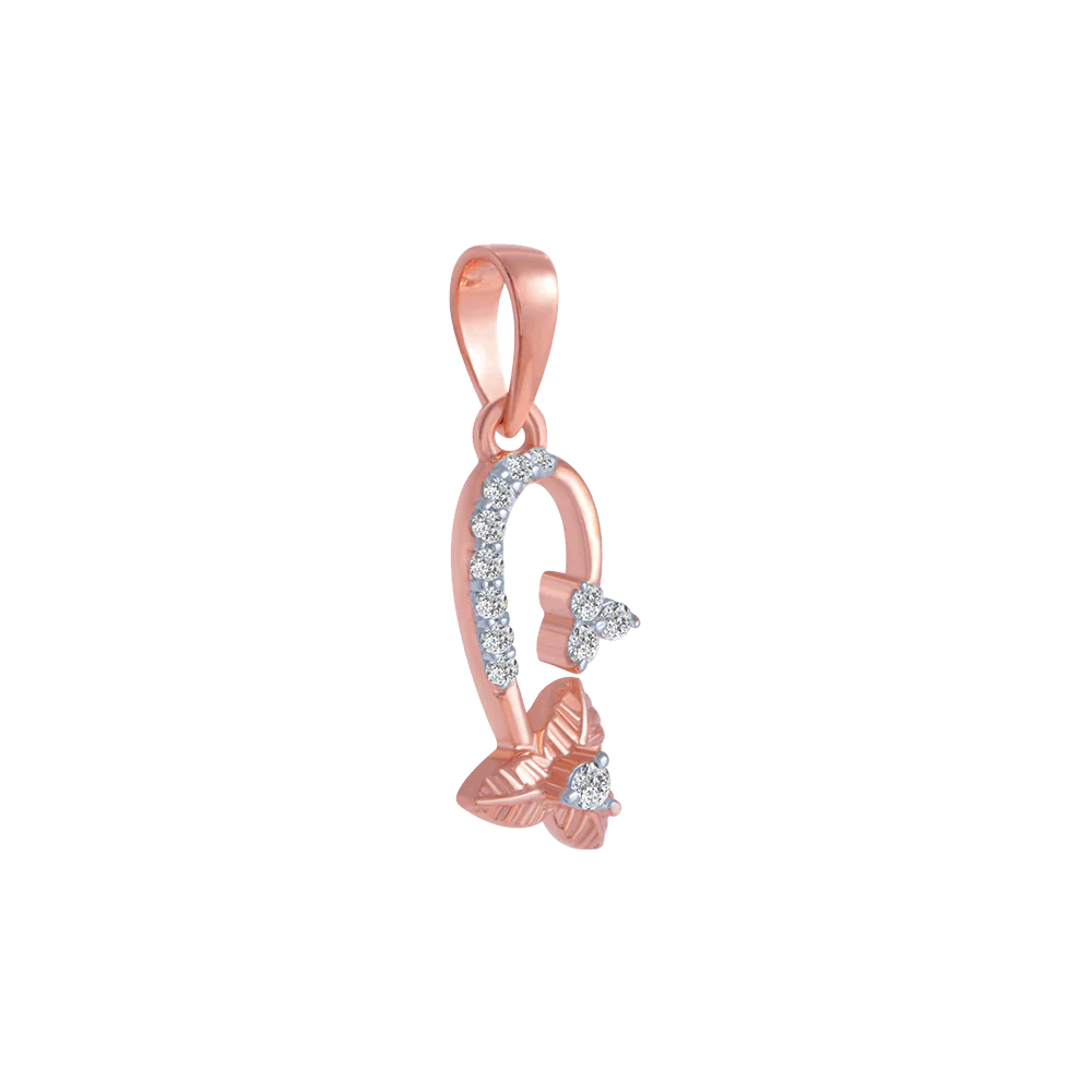 18KT (750) Rose Gold And Diamond Pendant For Women - Image 3
