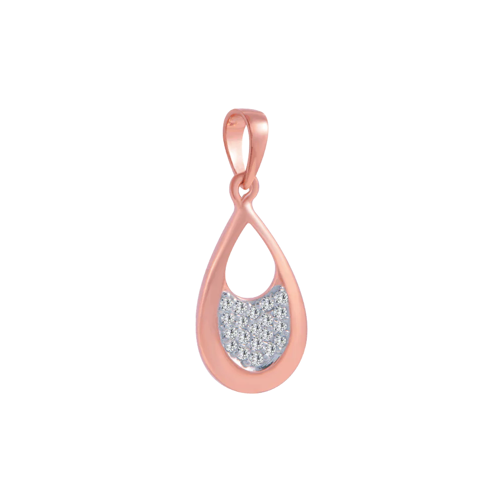 18KT (750) Rose Gold And Diamond Pendant For Women - Image 3