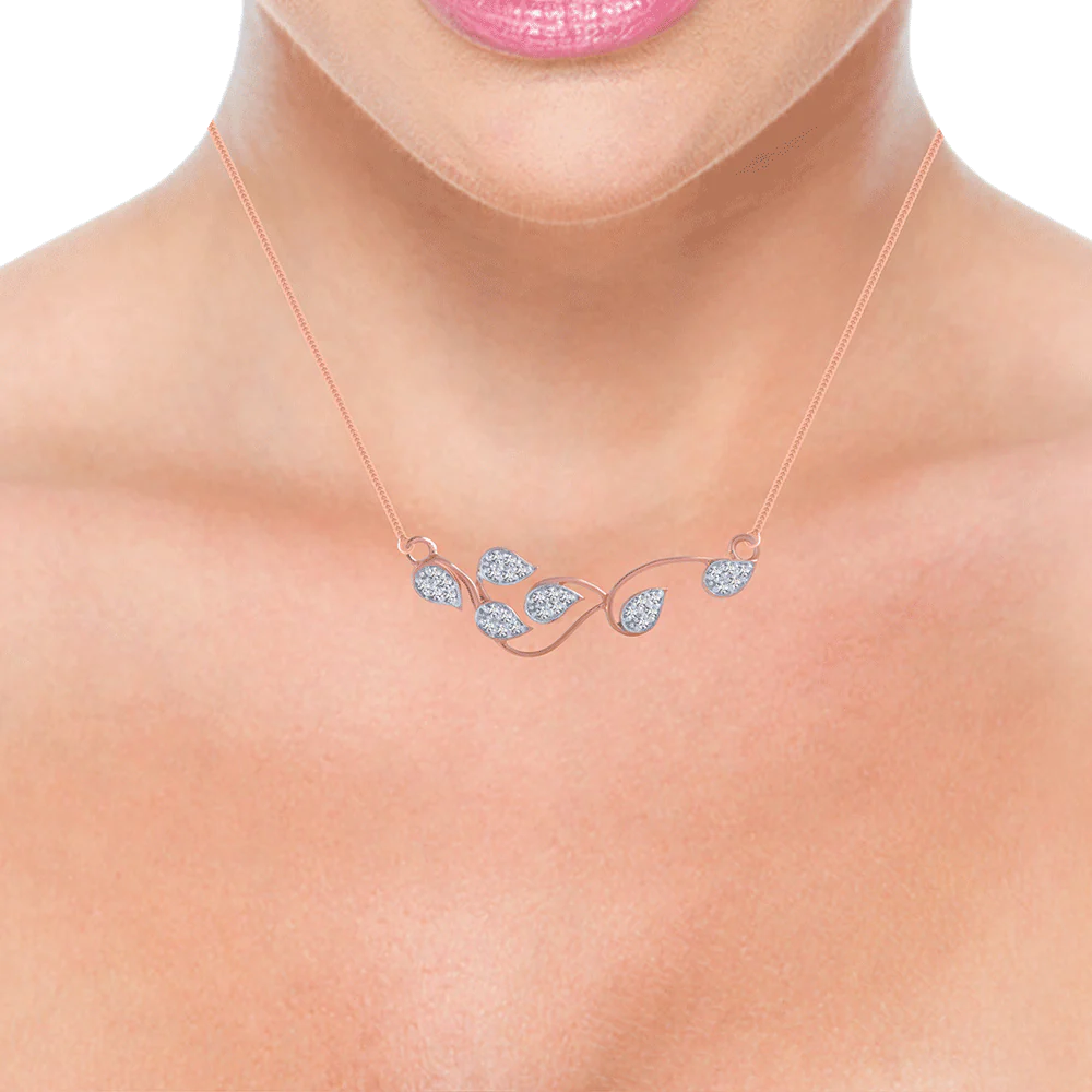 18KT (750) Rose Gold And Diamond Pendant For Women - Image 2