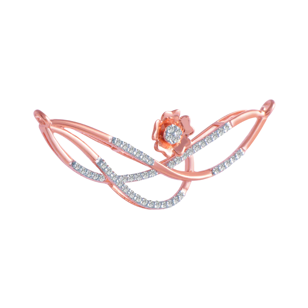 18KT (750) Rose Gold And Diamond Pendant For Women - Image 3
