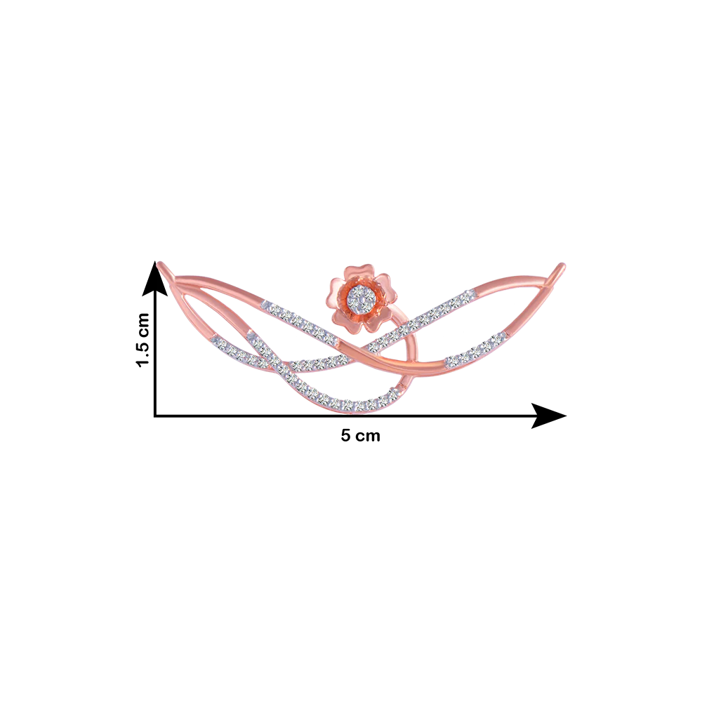 18KT (750) Rose Gold And Diamond Pendant For Women - Image 4