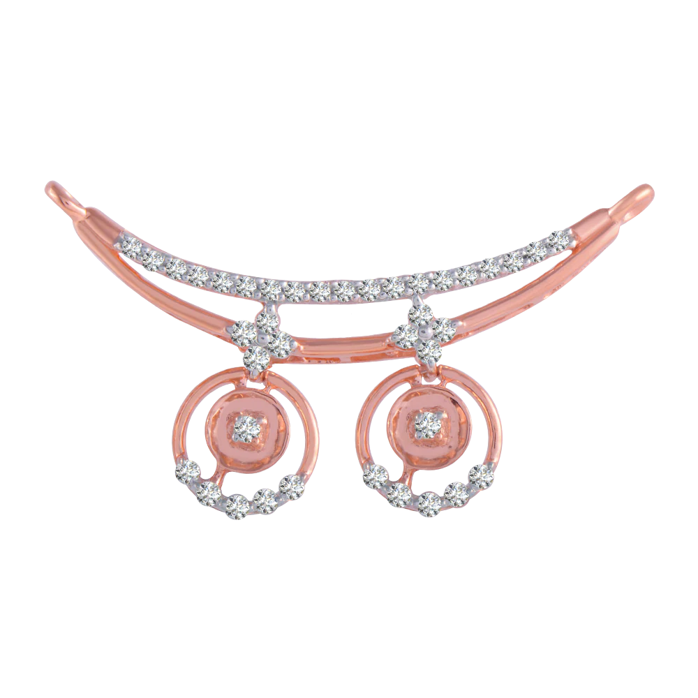 18KT (750) Rose Gold And Diamond Pendant For Women