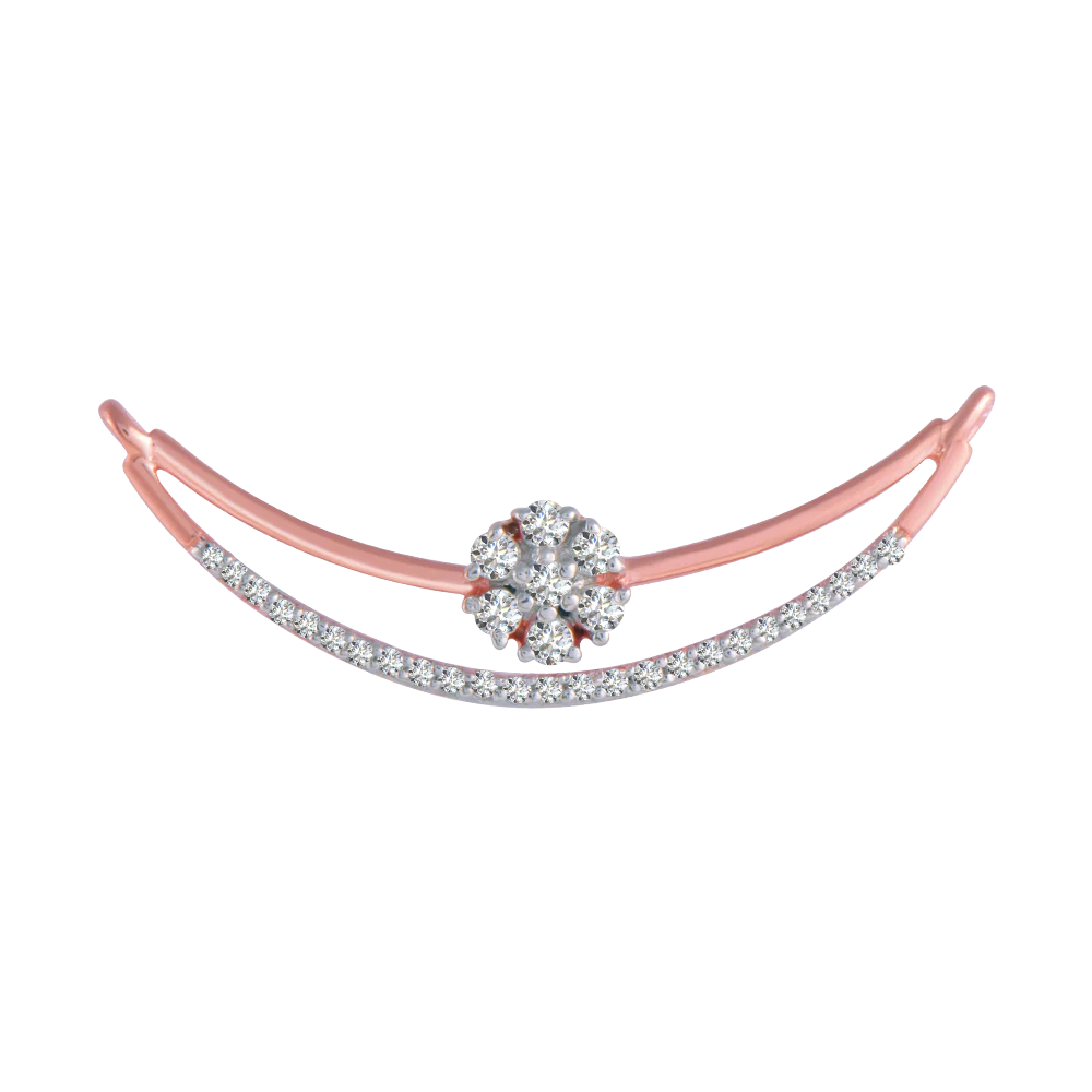 18KT (750) Rose Gold And Diamond Pendant For Women