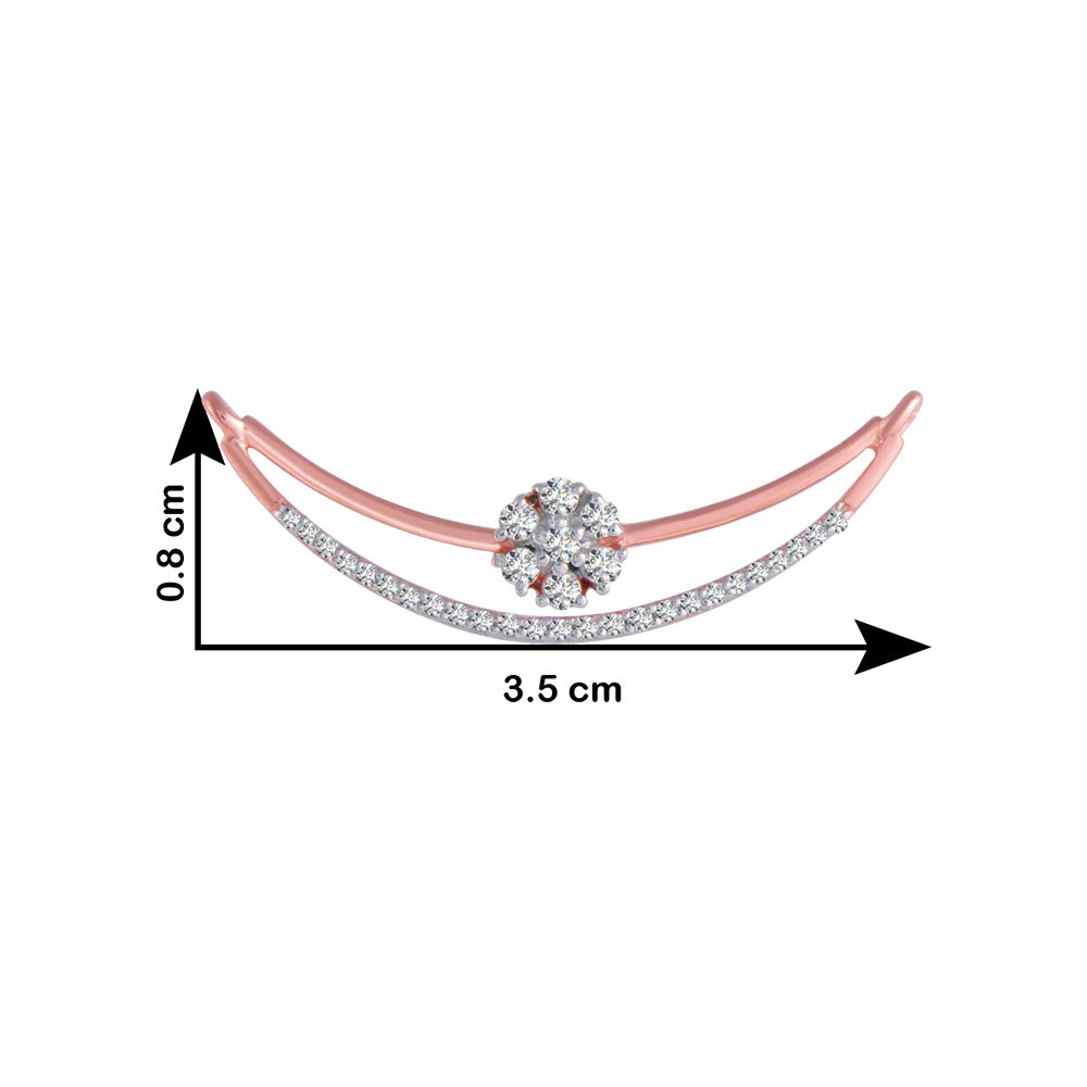 18KT (750) Rose Gold And Diamond Pendant For Women - Image 4