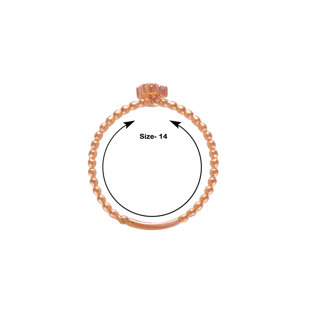 18KT (750) Rose Gold And Diamond Ring For Women - Image 4