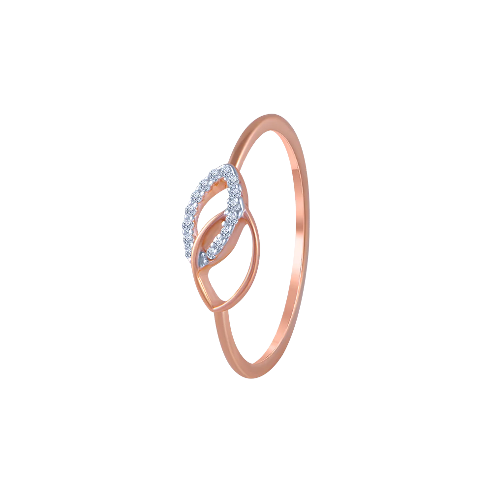 18KT (750) Rose Gold And Diamond Ring For Women