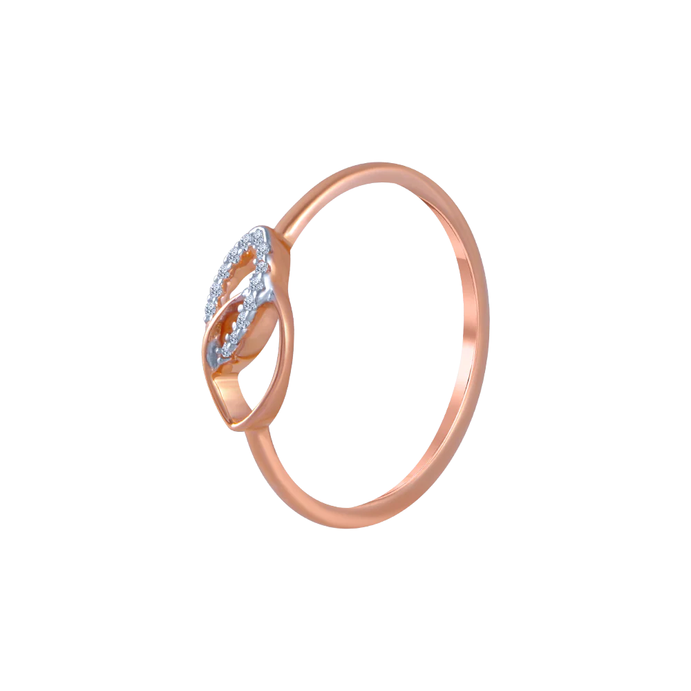 18KT (750) Rose Gold And Diamond Ring For Women - Image 3