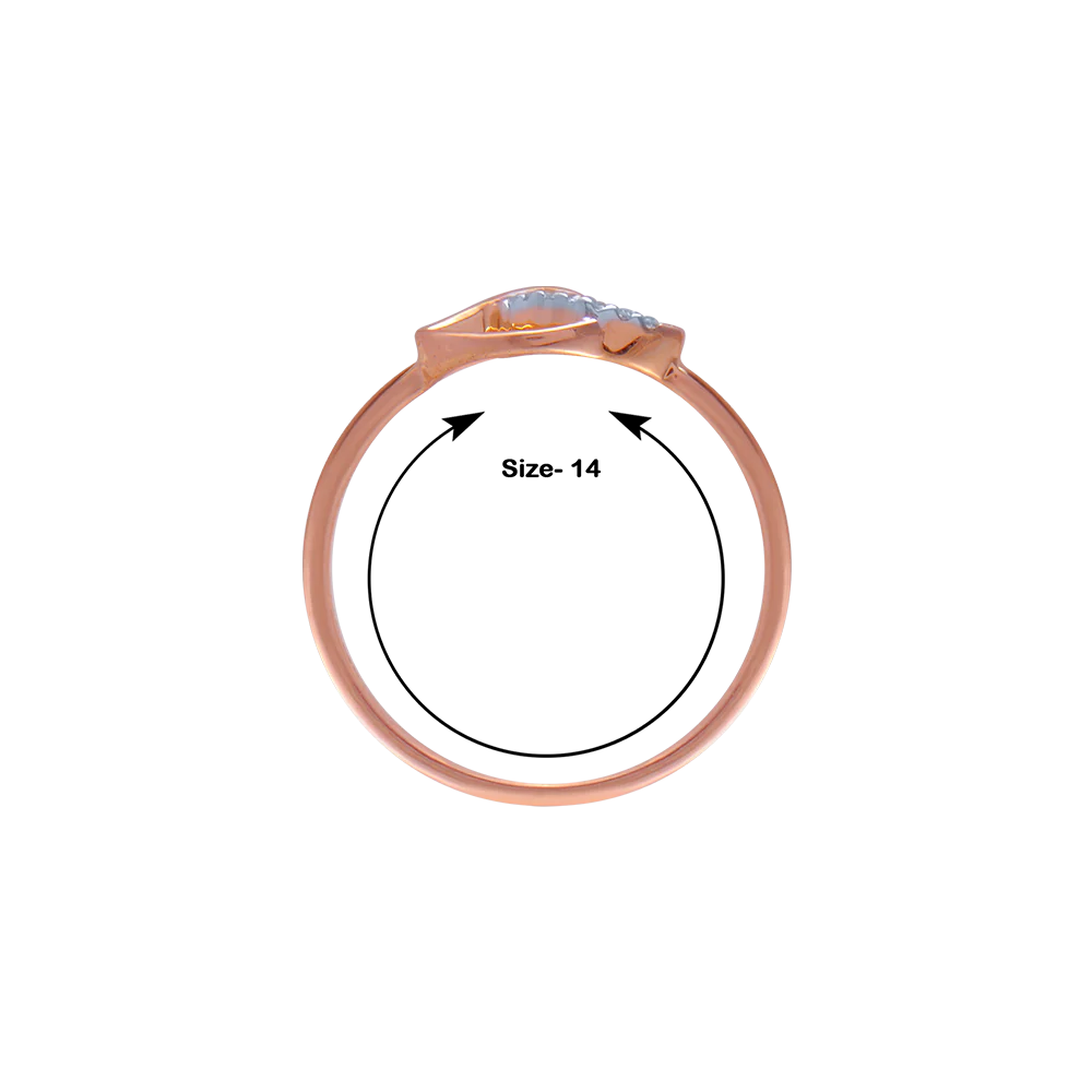 18KT (750) Rose Gold And Diamond Ring For Women - Image 4