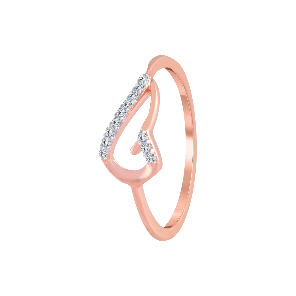 18KT (750) Rose Gold And Diamond Ring For Women