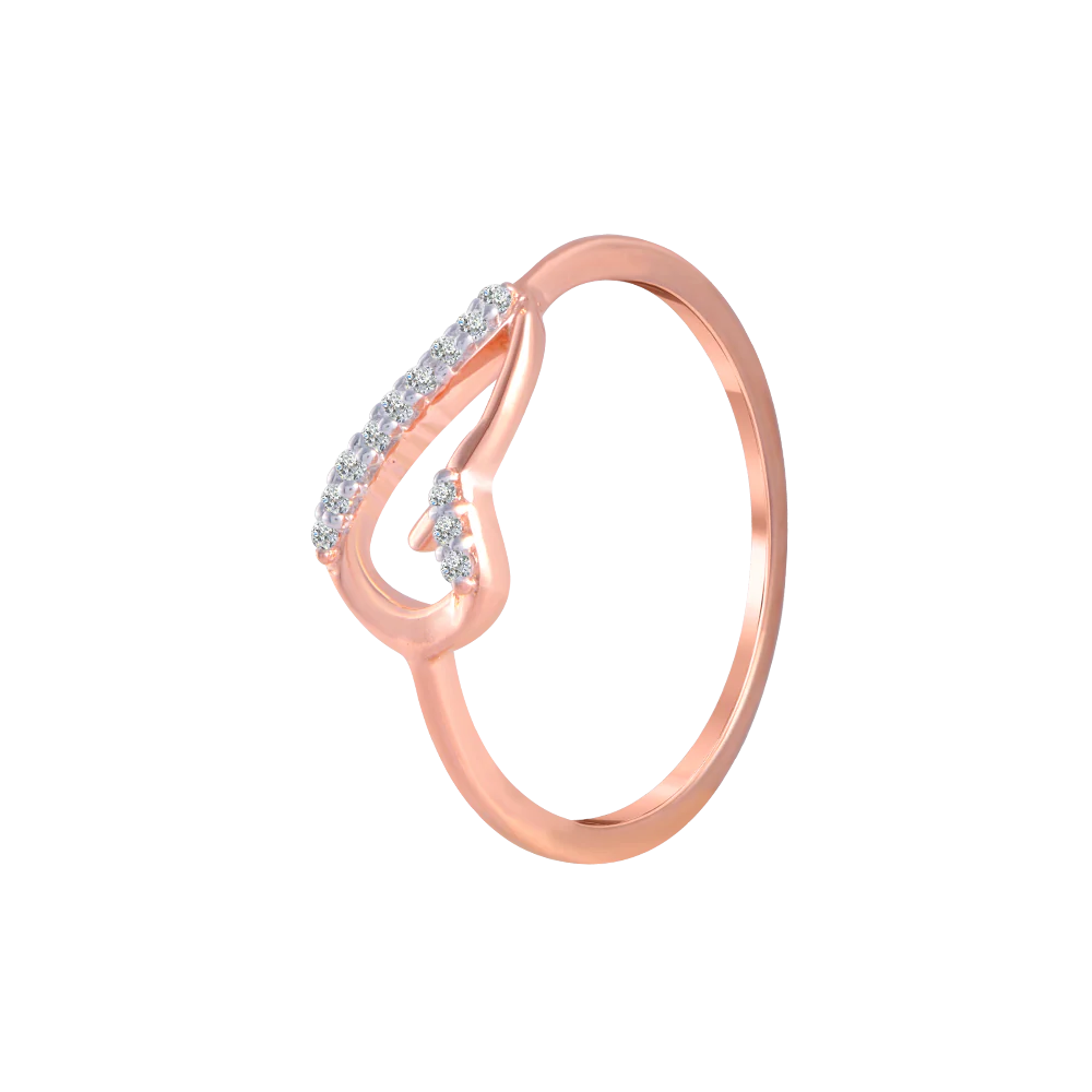 18KT (750) Rose Gold And Diamond Ring For Women - Image 2