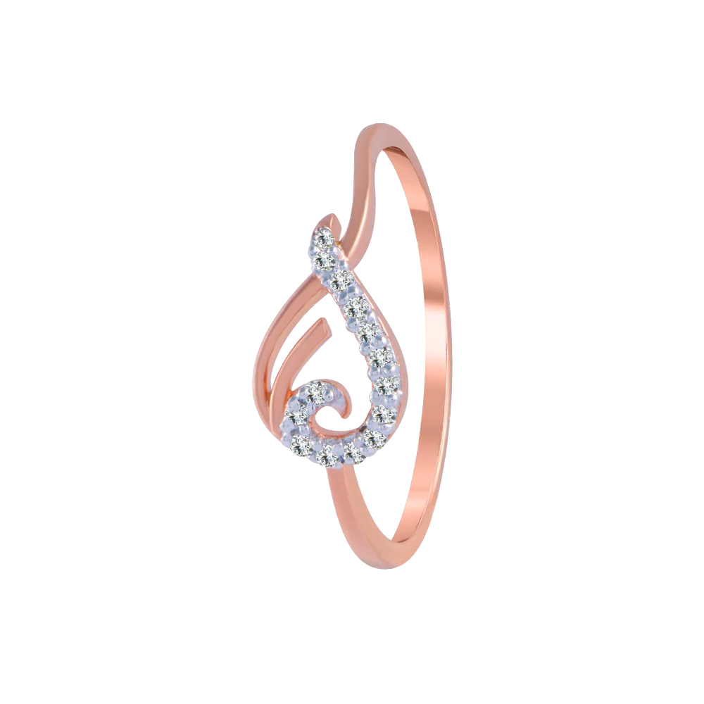 18KT (750) Rose Gold And Diamond Ring For Women