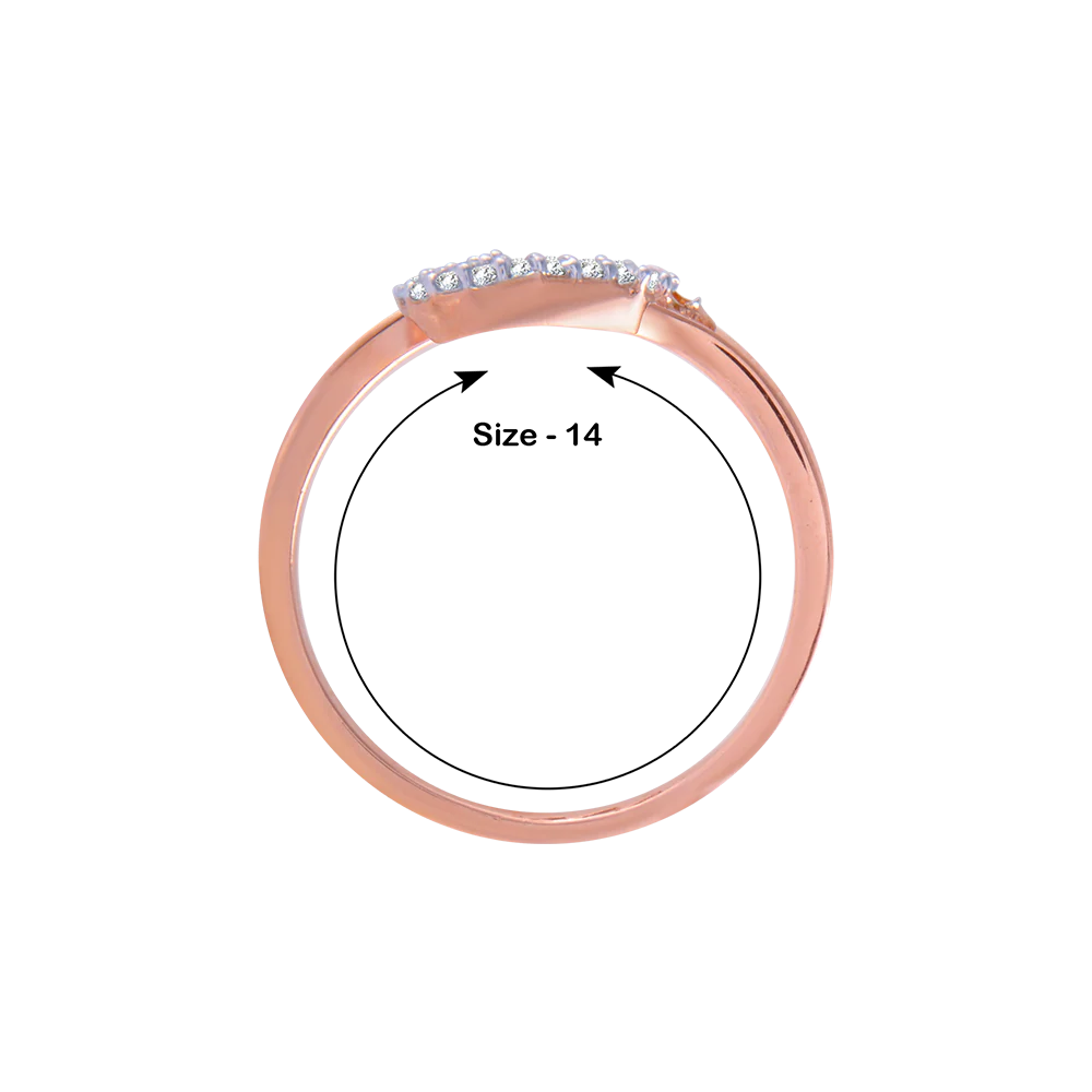 18KT (750) Rose Gold And Diamond Ring For Women - Image 5