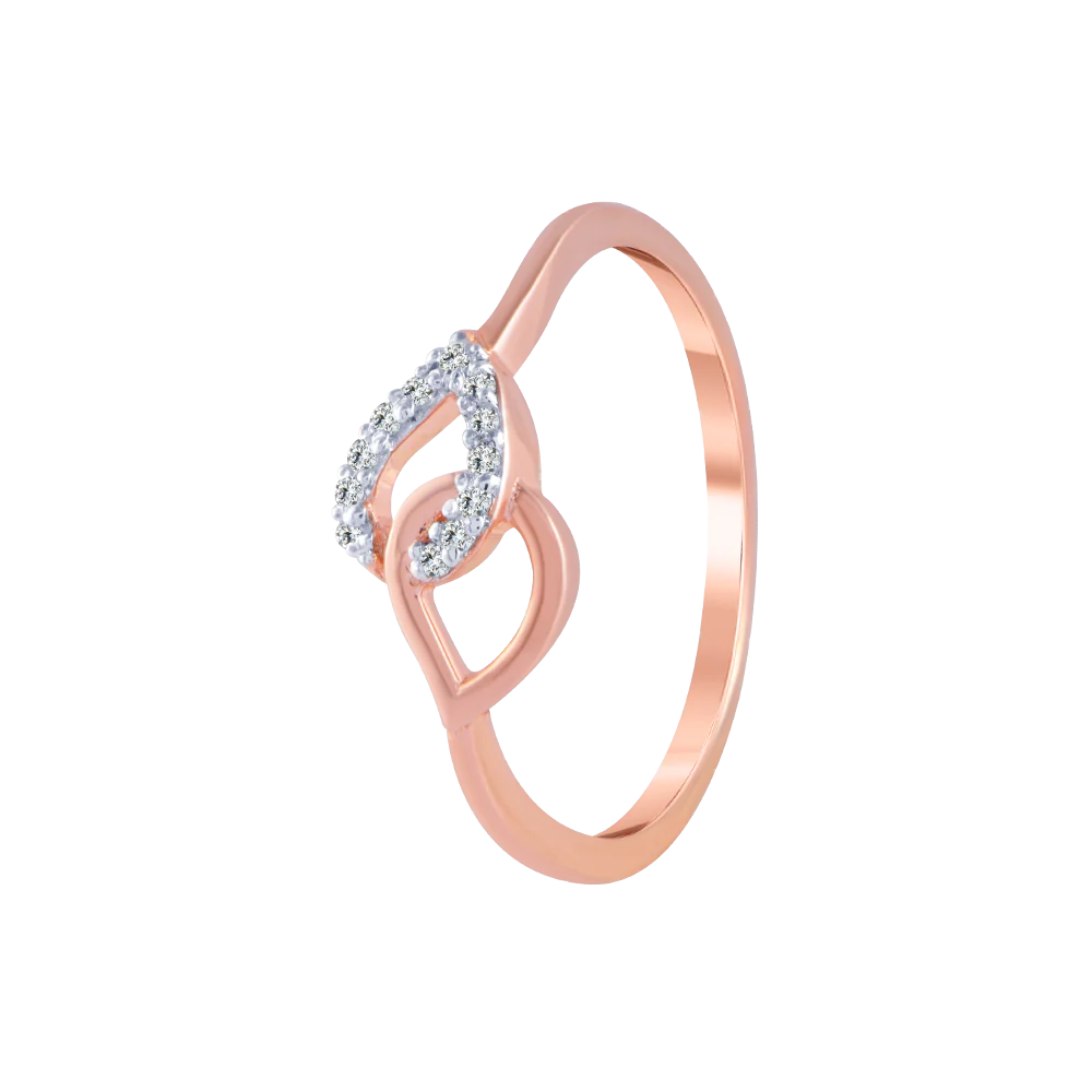 18KT (750) Rose Gold And Diamond Ring For Women