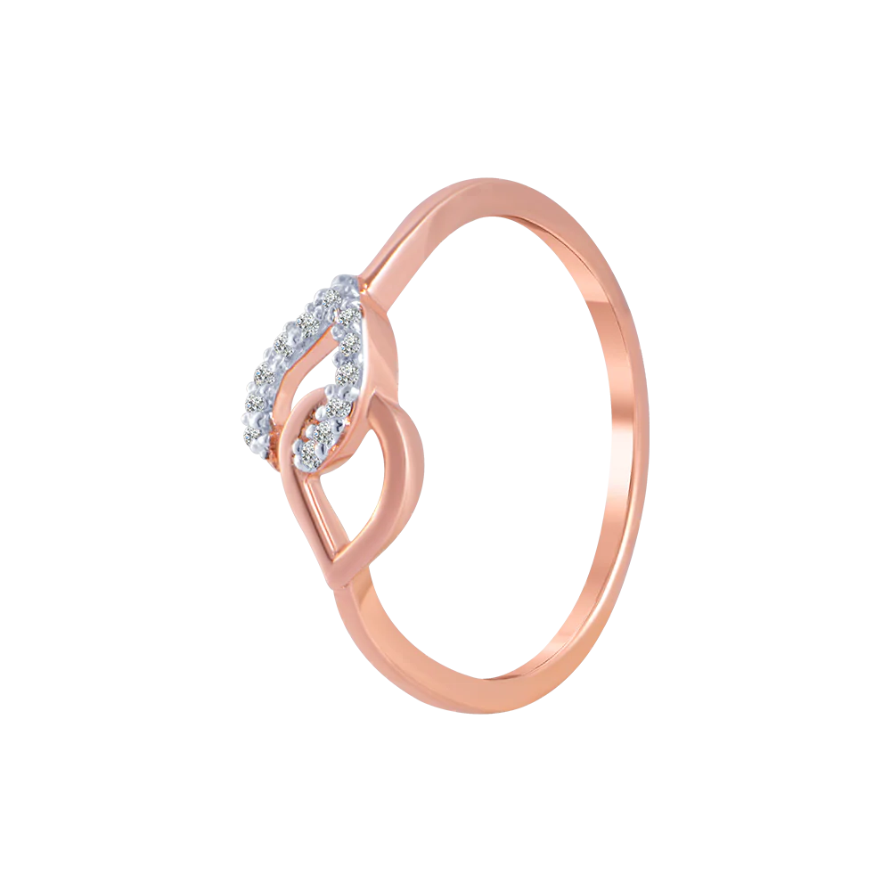 18KT (750) Rose Gold And Diamond Ring For Women - Image 2