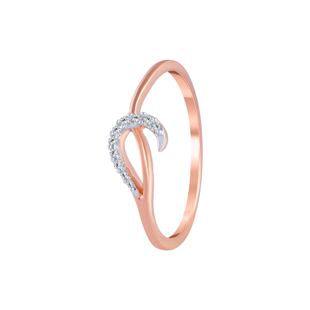 18KT (750) Rose Gold And Diamond Ring For Women