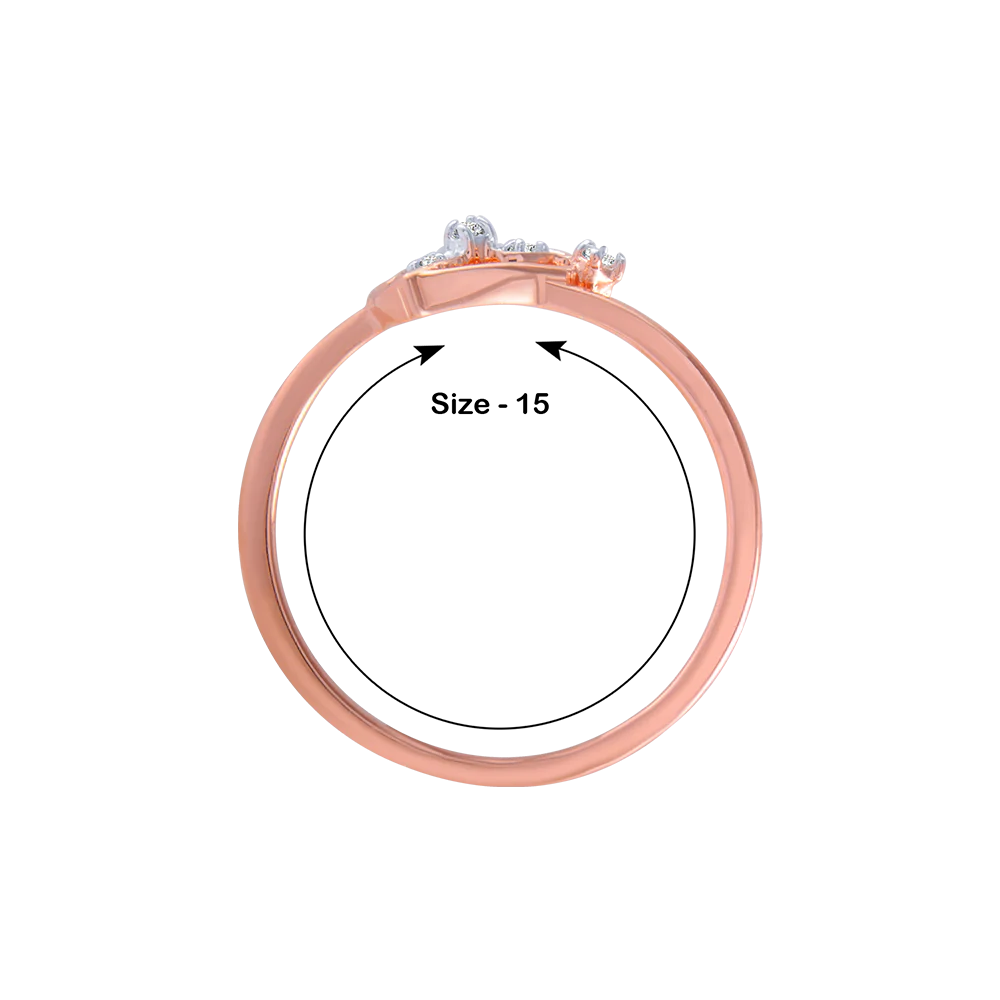 18KT (750) Rose Gold And Diamond Ring For Women - Image 5