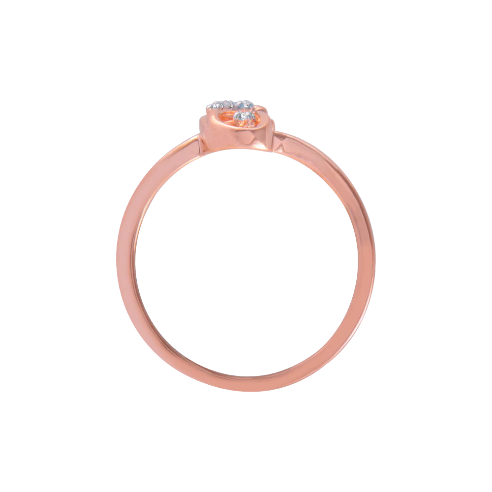 18KT (750) Rose Gold And Diamond Ring For Women - Image 3