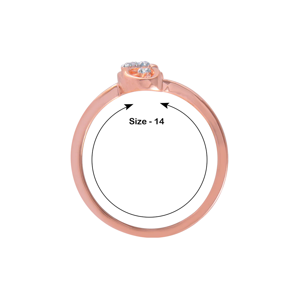 18KT (750) Rose Gold And Diamond Ring For Women - Image 5