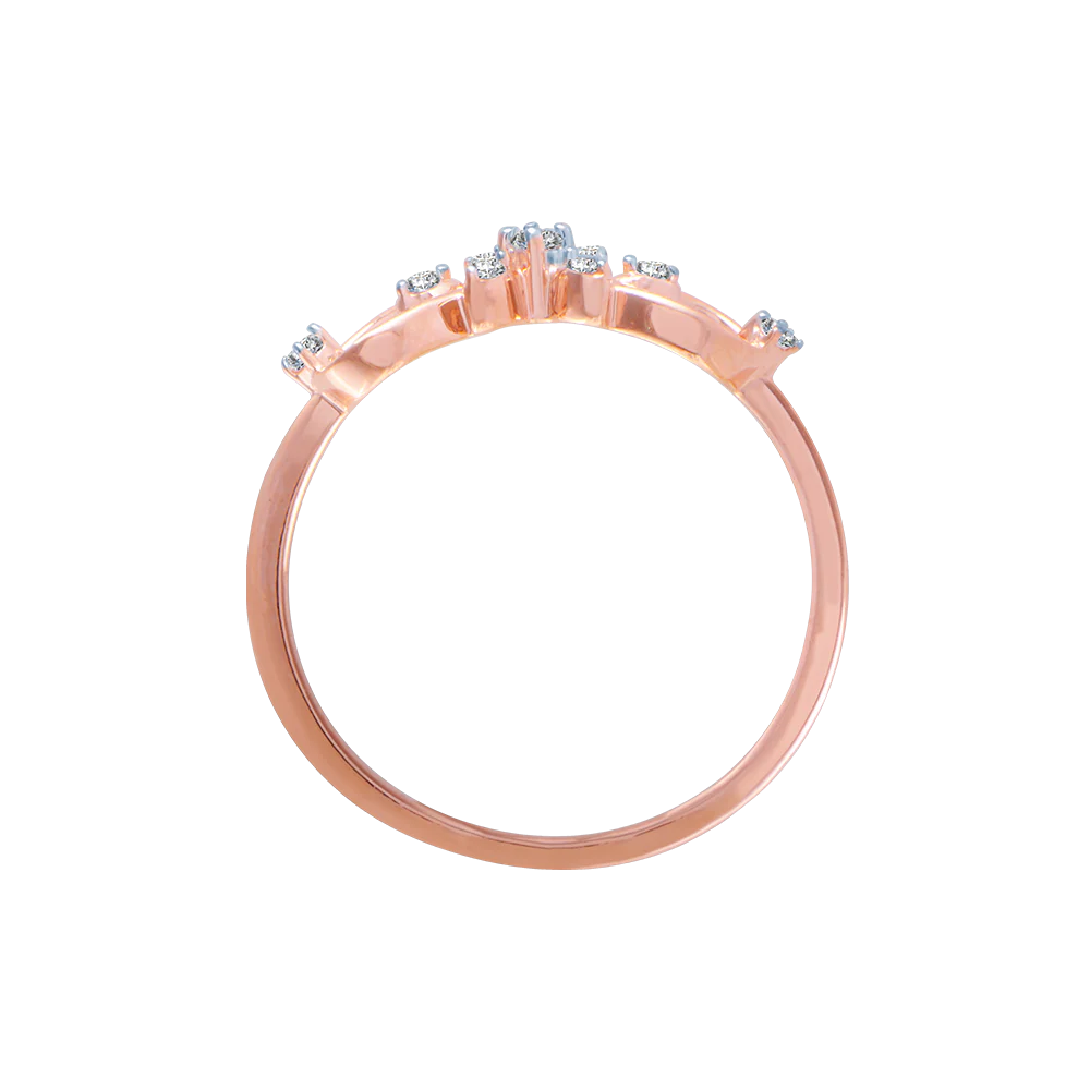 18KT (750) Rose Gold And Diamond Ring For Women - Image 3