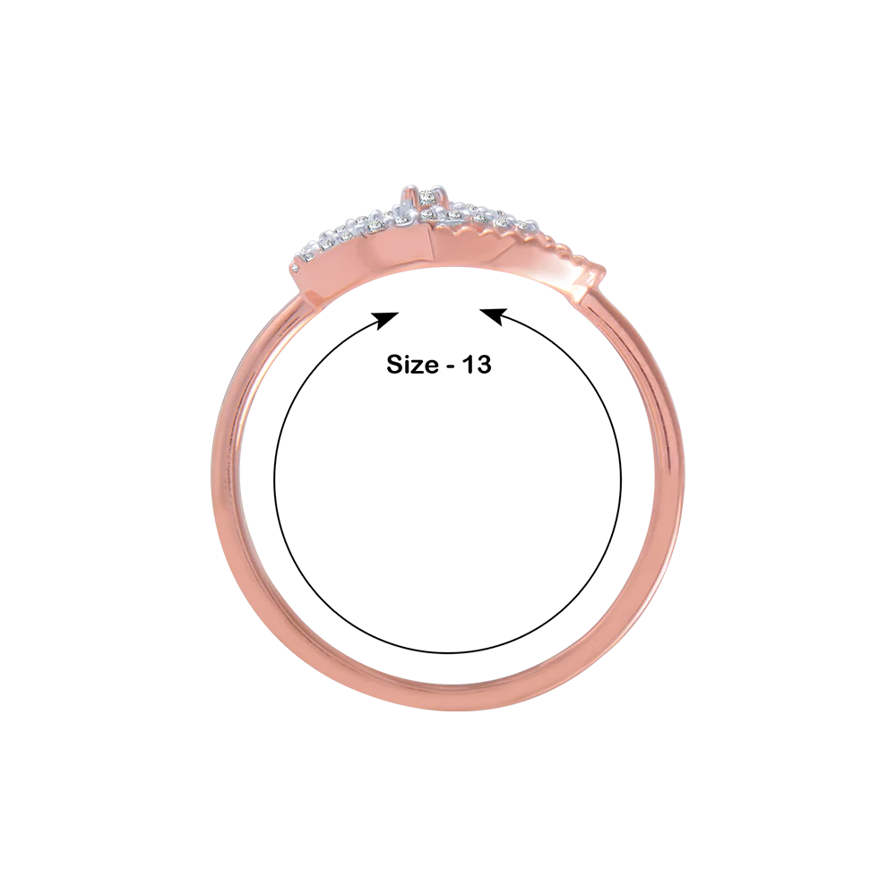 18KT (750) Rose Gold And Diamond Ring For Women - Image 5