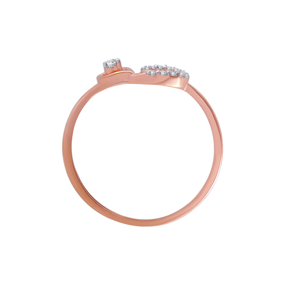 18KT (750) Rose Gold And Diamond Ring For Women - Image 3