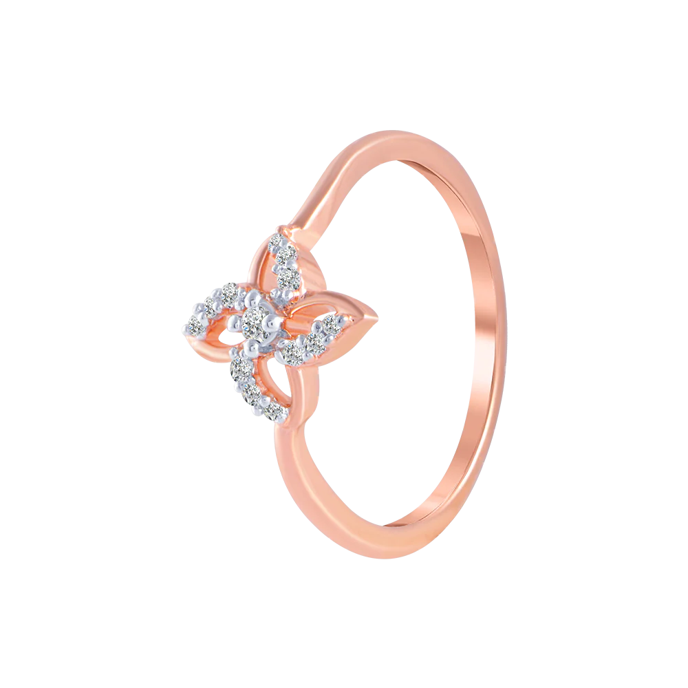 18KT (750) Rose Gold And Diamond Ring For Women - Image 2