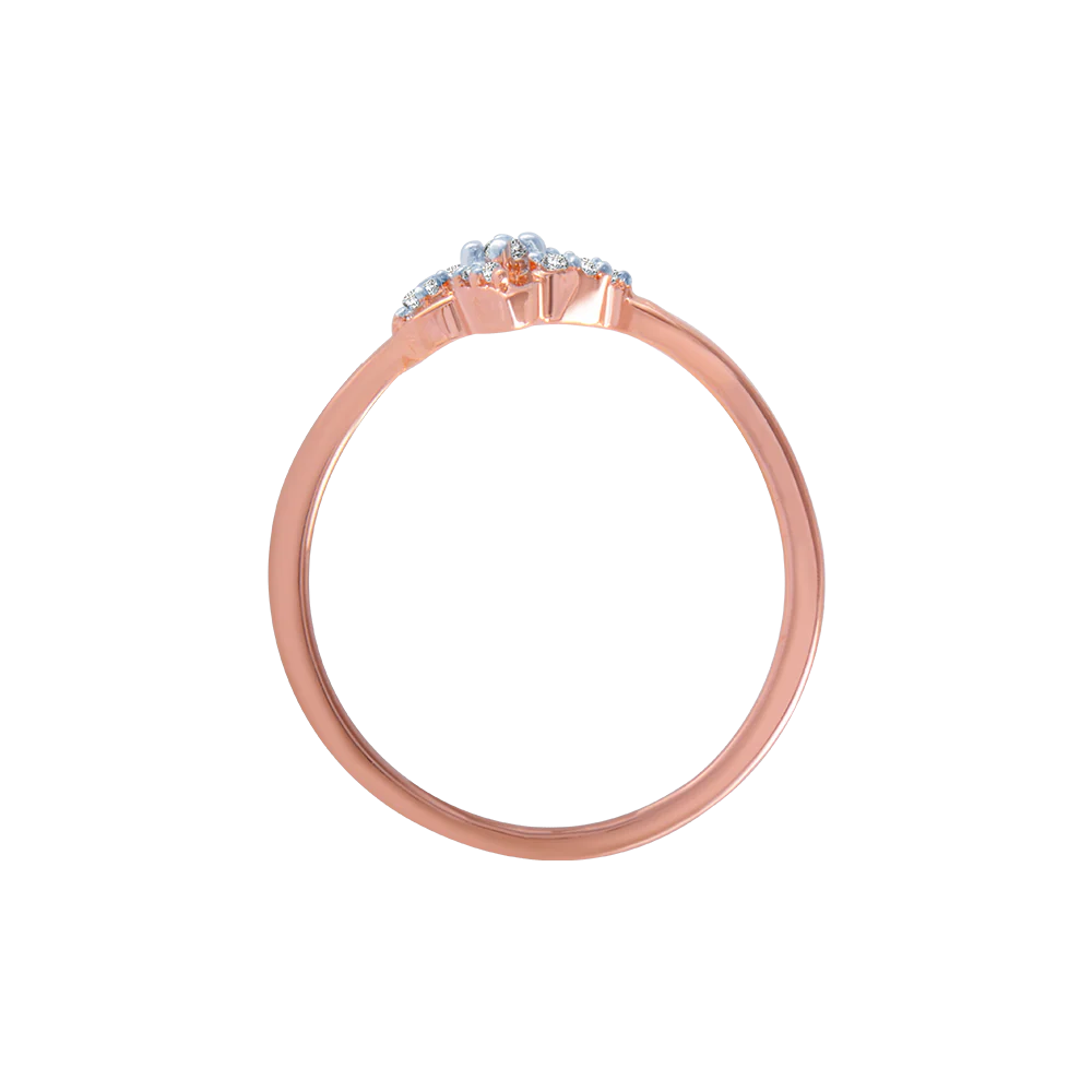 18KT (750) Rose Gold And Diamond Ring For Women - Image 3