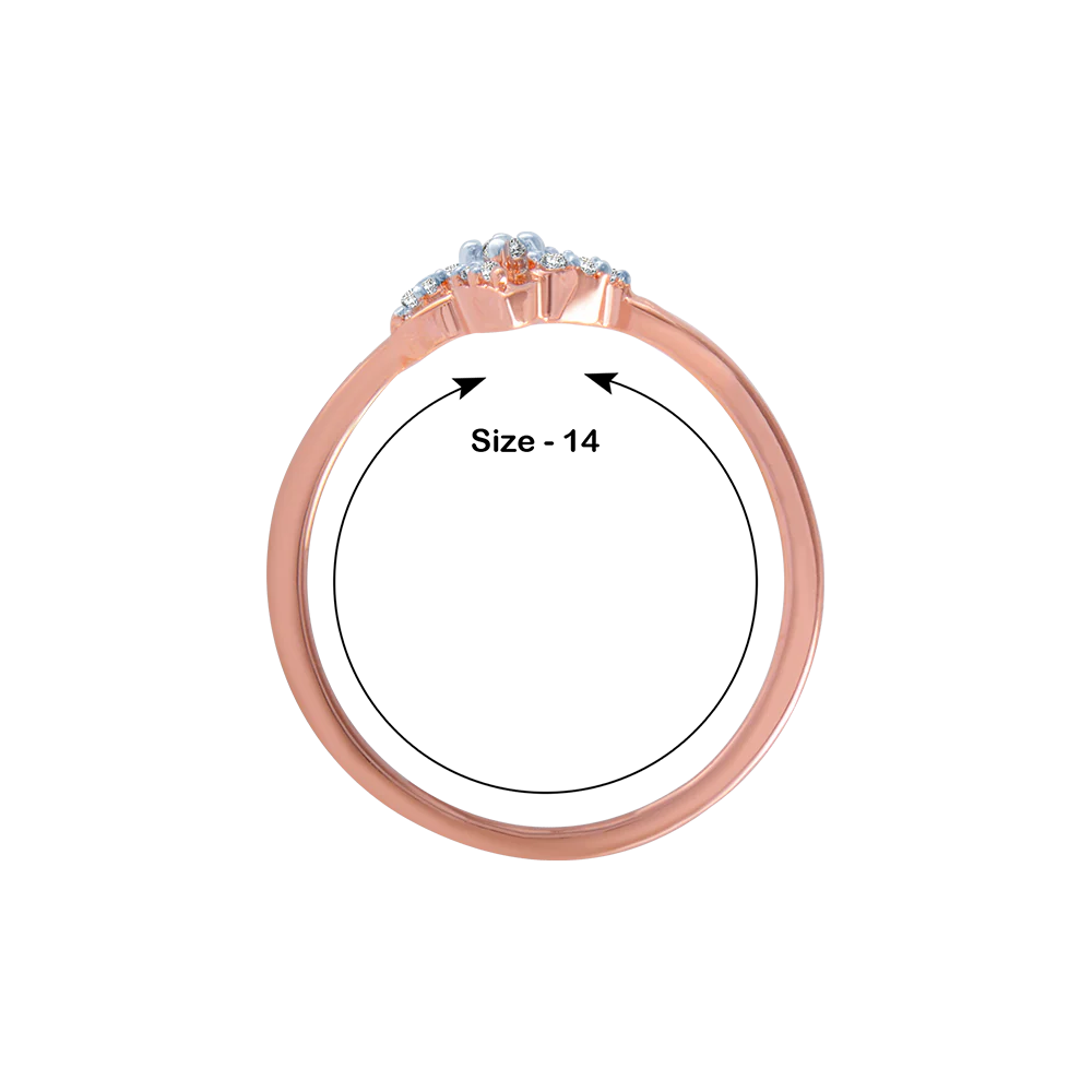 18KT (750) Rose Gold And Diamond Ring For Women - Image 5