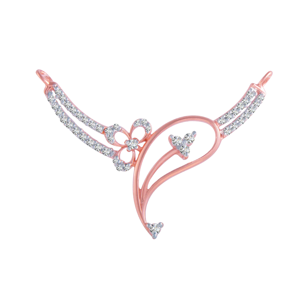 18KT (750) Rose Gold And Solitaire Pendant For Women