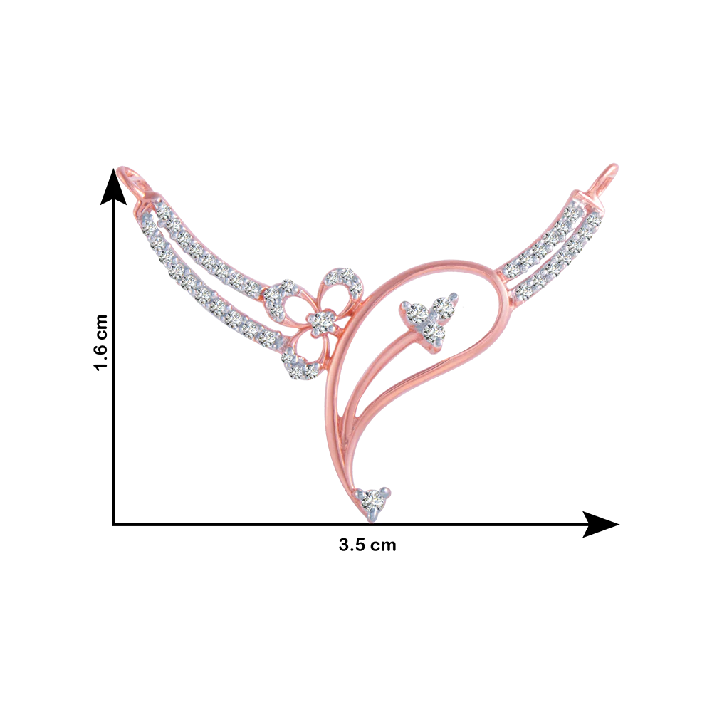 18KT (750) Rose Gold And Solitaire Pendant For Women - Image 4