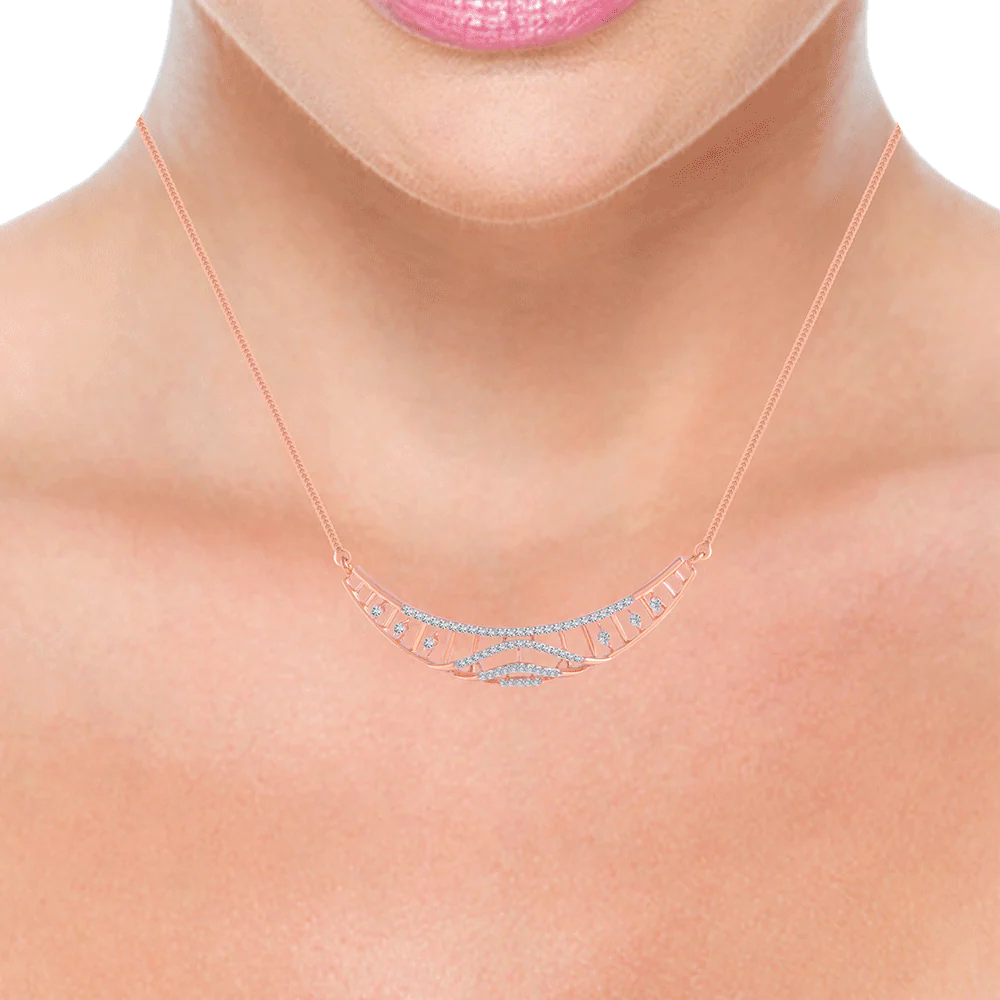 18KT (750) Rose Gold And Solitaire Pendant For Women - Image 2