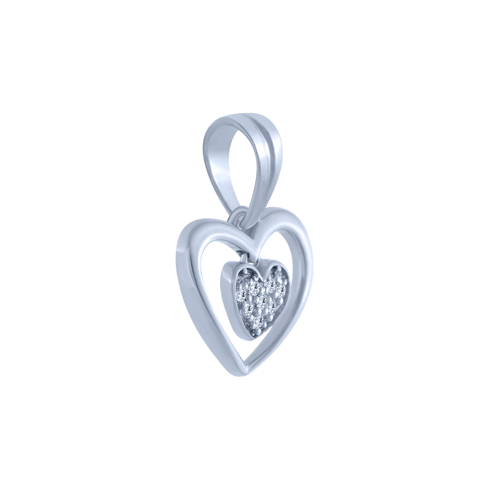18KT (750) White Gold And Diamond Pendant For Women - Image 3