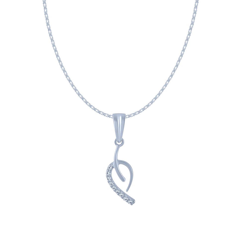 18KT (750) White Gold And Diamond Pendant For Women