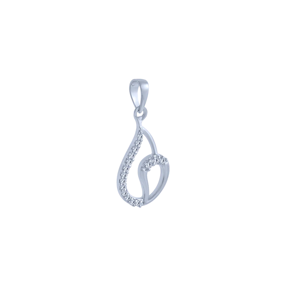 18KT (750) White Gold And Diamond Pendant For Women - Image 3